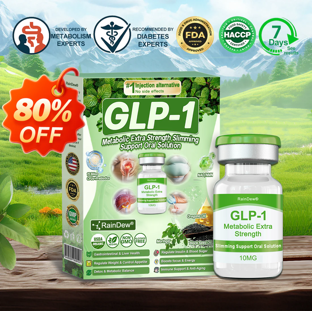 𝗥𝗮𝗶𝗻𝗗𝗲𝘄® 𝗚𝗟𝗣-𝟭 𝗠𝗲𝘁𝗮𝗯𝗼𝗹𝗶𝗰 𝗘𝘅𝘁𝗿𝗮 𝗦𝘁𝗿𝗲𝗻𝗴𝘁𝗵 𝗦𝗹𝗶𝗺𝗺𝗶𝗻𝗴 𝗦𝘂𝗽𝗽𝗼𝗿𝘁 𝗢𝗿𝗮𝗹 𝗦𝗼𝗹𝘂𝘁𝗶𝗼𝗻 for Digestive Cleanse ,𝑶𝒃𝒆𝒔𝒊𝒕𝒚, 𝑴𝒆𝒏𝒕𝒂𝒍 𝑪𝒍𝒂𝒓𝒊𝒕𝒚,𝑫𝒊𝒂𝒃𝒆𝒕𝒆𝒔, 𝑫𝒊𝒈𝒆𝒔𝒕𝒊𝒗𝒆 & 𝑪𝒂𝒓𝒅𝒊𝒐𝒗𝒂𝒔𝒄𝒖𝒍𝒂𝒓 𝑯𝒆𝒂𝒍𝒕𝒉, 𝑱𝒐𝒊𝒏𝒕 𝑺𝒖𝒑𝒑𝒐𝒓𝒕, 𝑺𝒌𝒊𝒏 𝑭𝒊𝒓𝒎𝒊𝒏𝒈, 𝑨𝒏𝒕𝒊-𝑨𝒈𝒊𝒏𝒈, 𝑺𝒕𝒓𝒆𝒔𝒔 𝑹𝒆𝒍𝒊𝒆𝒇 & 𝑬𝒏𝒆𝒓𝒈𝒚