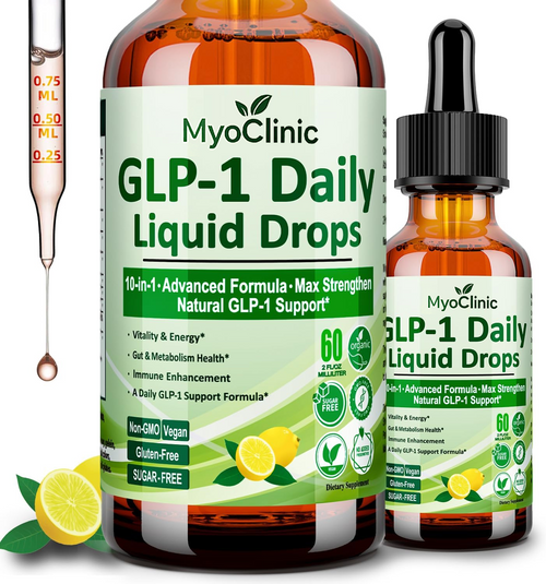 2 Pack GLP-1 Liquid Drops – 10-in-1 Advanced Formula with Berberine, Cinnamon & Green Tea for Energy, Gut Health & Weight Support | Stronger Than Capsules or Pills