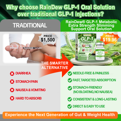 𝗥𝗮𝗶𝗻𝗗𝗲𝘄® 𝗚𝗟𝗣-𝟭 𝗠𝗲𝘁𝗮𝗯𝗼𝗹𝗶𝗰 𝗘𝘅𝘁𝗿𝗮 𝗦𝘁𝗿𝗲𝗻𝗴𝘁𝗵 𝗦𝗹𝗶𝗺𝗺𝗶𝗻𝗴 𝗦𝘂𝗽𝗽𝗼𝗿𝘁 𝗢𝗿𝗮𝗹 𝗦𝗼𝗹𝘂𝘁𝗶𝗼𝗻 for Digestive Cleanse ,𝑶𝒃𝒆𝒔𝒊𝒕𝒚, 𝑴𝒆𝒏𝒕𝒂𝒍 𝑪𝒍𝒂𝒓𝒊𝒕𝒚,𝑫𝒊𝒂𝒃𝒆𝒕𝒆𝒔, 𝑫𝒊𝒈𝒆𝒔𝒕𝒊𝒗𝒆 & 𝑪𝒂𝒓𝒅𝒊𝒐𝒗𝒂𝒔𝒄𝒖𝒍𝒂𝒓 𝑯𝒆𝒂𝒍𝒕𝒉, 𝑱𝒐𝒊𝒏𝒕 𝑺𝒖𝒑𝒑𝒐𝒓𝒕, 𝑺𝒌𝒊𝒏 𝑭𝒊𝒓𝒎𝒊𝒏𝒈, 𝑨𝒏𝒕𝒊-𝑨𝒈𝒊𝒏𝒈, 𝑺𝒕𝒓𝒆𝒔𝒔 𝑹𝒆𝒍𝒊𝒆𝒇 & 𝑬𝒏𝒆𝒓𝒈𝒚