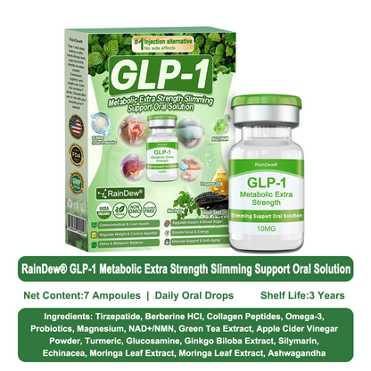 𝗥𝗮𝗶𝗻𝗗𝗲𝘄® 𝗚𝗟𝗣-𝟭 𝗠𝗲𝘁𝗮𝗯𝗼𝗹𝗶𝗰 𝗘𝘅𝘁𝗿𝗮 𝗦𝘁𝗿𝗲𝗻𝗴𝘁𝗵 𝗦𝗹𝗶𝗺𝗺𝗶𝗻𝗴 𝗦𝘂𝗽𝗽𝗼𝗿𝘁 𝗢𝗿𝗮𝗹 𝗦𝗼𝗹𝘂𝘁𝗶𝗼𝗻 for Digestive Cleanse ,𝑶𝒃𝒆𝒔𝒊𝒕𝒚, 𝑴𝒆𝒏𝒕𝒂𝒍 𝑪𝒍𝒂𝒓𝒊𝒕𝒚,𝑫𝒊𝒂𝒃𝒆𝒕𝒆𝒔, 𝑫𝒊𝒈𝒆𝒔𝒕𝒊𝒗𝒆 & 𝑪𝒂𝒓𝒅𝒊𝒐𝒗𝒂𝒔𝒄𝒖𝒍𝒂𝒓 𝑯𝒆𝒂𝒍𝒕𝒉, 𝑱𝒐𝒊𝒏𝒕 𝑺𝒖𝒑𝒑𝒐𝒓𝒕, 𝑺𝒌𝒊𝒏 𝑭𝒊𝒓𝒎𝒊𝒏𝒈, 𝑨𝒏𝒕𝒊-𝑨𝒈𝒊𝒏𝒈, 𝑺𝒕𝒓𝒆𝒔𝒔 𝑹𝒆𝒍𝒊𝒆𝒇 & 𝑬𝒏𝒆𝒓𝒈𝒚