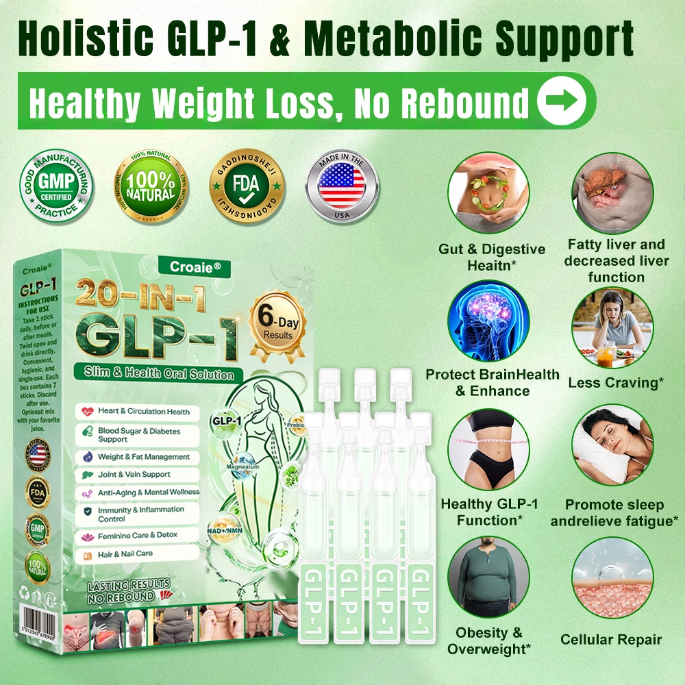 🔥New Arrival | Croaie® 𝗚𝗟𝗣-𝟭 𝟐𝟎-𝐢𝐧-𝟏 𝐒𝐥𝐢𝐦& 𝑯𝒆𝒂𝒍𝒕𝒉𝐲 𝑶𝒓𝒂𝒍 𝑺𝒐𝒍𝒖𝒕𝒊𝒐𝒏 𝑂𝑛𝑐𝑒 𝑎 𝑑𝑎𝑦, 𝑣𝑖𝑠𝑖𝑏𝑙𝑒 𝑟𝑒𝑠𝑢𝑙𝑡𝑠 𝑖𝑛 7 𝑑𝑎𝑦𝑠  ✅ 𝗦𝘂𝗽𝗽𝗼𝗿𝘁𝘀 𝗼𝗯𝗲𝘀𝗶𝘁𝘆, 𝗰𝗮𝗿𝗱𝗶𝗼𝘃𝗮𝘀𝗰𝘂𝗹𝗮𝗿 𝗵𝗲𝗮𝗹𝘁𝗵, 𝗱𝗶𝗮𝗯𝗲𝘁𝗲𝘀, 𝘀𝗹𝗲𝗲𝗽 𝗮𝗽𝗻𝗲𝗮, 𝗴𝘂𝘁 𝗵𝗲𝗮𝗹𝘁𝗵, 𝗷𝗼𝗶𝗻𝘁 𝗶𝘀𝘀𝘂𝗲𝘀, 𝐰𝐡𝐢𝐥𝐞 𝐚𝐥𝐬𝐨 𝐟𝐢𝐫𝐦𝐢𝐧𝐠 𝐭𝐡𝐞 𝐬𝐤𝐢𝐧 𝐚𝐧𝐝 𝐛𝐨𝐨𝐬𝐭𝐢𝐧𝐠 𝐞𝐧𝐞𝐫𝐠𝐲.