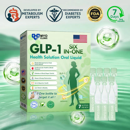 🇺🇸Official Store | Myo Clinic GLP-1 SIX-IN-ONE Health Solution Oral Liquid (Just once a day, visible changes in 7 days) For obesity, cardiovascular health, diabetes, sleep apnea, Gut Health, joint issues, and more