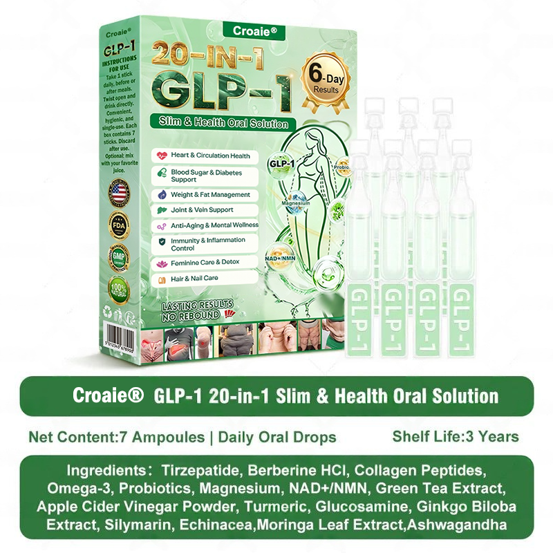 🔥New Arrival | Croaie® 𝗚𝗟𝗣-𝟭 𝟐𝟎-𝐢𝐧-𝟏 𝐒𝐥𝐢𝐦& 𝑯𝒆𝒂𝒍𝒕𝒉𝐲 𝑶𝒓𝒂𝒍 𝑺𝒐𝒍𝒖𝒕𝒊𝒐𝒏 𝑂𝑛𝑐𝑒 𝑎 𝑑𝑎𝑦, 𝑣𝑖𝑠𝑖𝑏𝑙𝑒 𝑟𝑒𝑠𝑢𝑙𝑡𝑠 𝑖𝑛 7 𝑑𝑎𝑦𝑠  ✅ 𝗦𝘂𝗽𝗽𝗼𝗿𝘁𝘀 𝗼𝗯𝗲𝘀𝗶𝘁𝘆, 𝗰𝗮𝗿𝗱𝗶𝗼𝘃𝗮𝘀𝗰𝘂𝗹𝗮𝗿 𝗵𝗲𝗮𝗹𝘁𝗵, 𝗱𝗶𝗮𝗯𝗲𝘁𝗲𝘀, 𝘀𝗹𝗲𝗲𝗽 𝗮𝗽𝗻𝗲𝗮, 𝗴𝘂𝘁 𝗵𝗲𝗮𝗹𝘁𝗵, 𝗷𝗼𝗶𝗻𝘁 𝗶𝘀𝘀𝘂𝗲𝘀, 𝐰𝐡𝐢𝐥𝐞 𝐚𝐥𝐬𝐨 𝐟𝐢𝐫𝐦𝐢𝐧𝐠 𝐭𝐡𝐞 𝐬𝐤𝐢𝐧 𝐚𝐧𝐝 𝐛𝐨𝐨𝐬𝐭𝐢𝐧𝐠 𝐞𝐧𝐞𝐫𝐠𝐲.