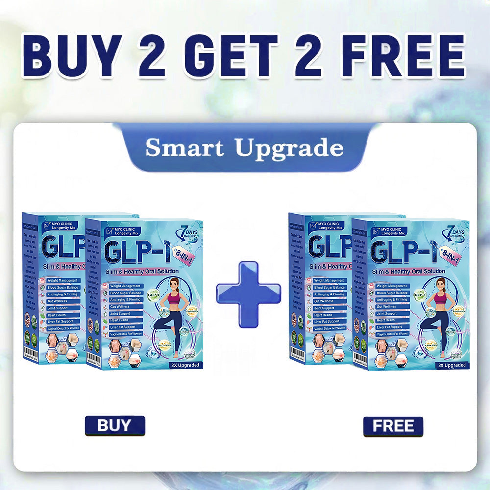 Official Store | Myo Clinic® Longevity GLP-1 8-in-1 Slim & Healthy Oral Solution(Once a day, visible results in 7 days) Supports obesity, cardiovascular health, diabetes, sleep apnea, gut health, joint issues, while also firming the skin