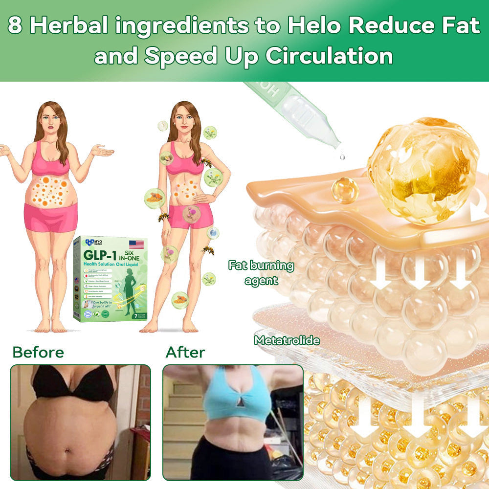 🇺🇸Official Store | Myo Clinic GLP-1 SIX-IN-ONE Health Solution Oral Liquid (Just once a day, visible changes in 7 days) For obesity, cardiovascular health, diabetes, sleep apnea, Gut Health, joint issues, and more