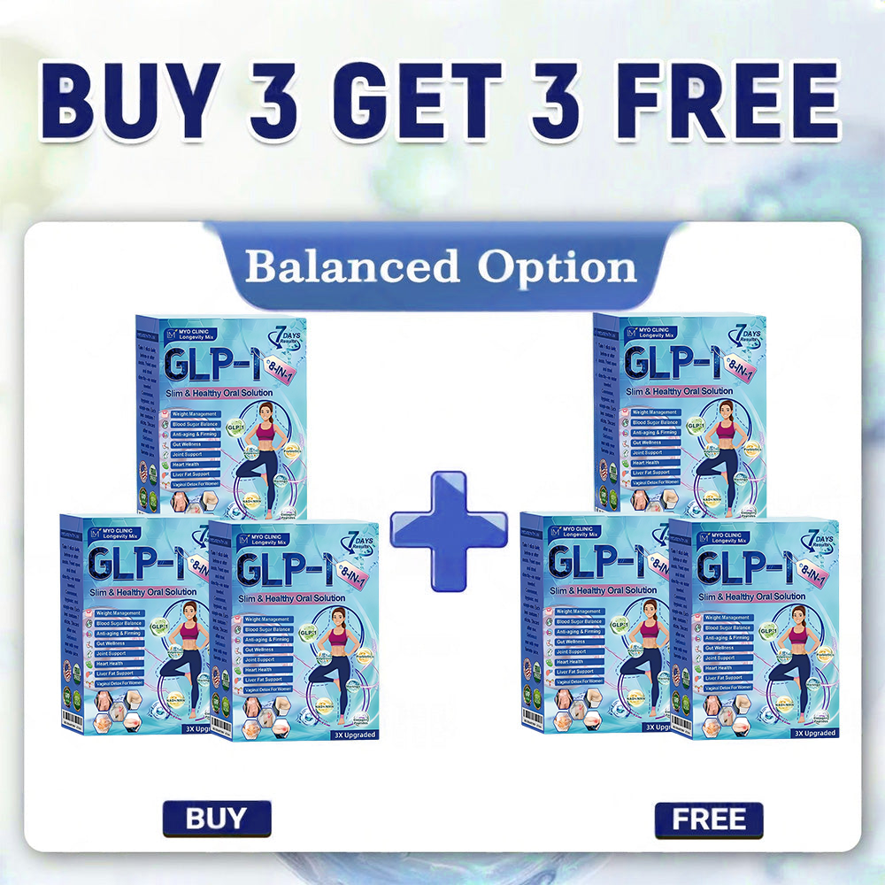 Official Store | Myo Clinic® Longevity GLP-1 8-in-1 Slim & Healthy Oral Solution(Once a day, visible results in 7 days) Supports obesity, cardiovascular health, diabetes, sleep apnea, gut health, joint issues, while also firming the skin