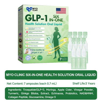 🇺🇸Official Store | Myo Clinic GLP-1 SIX-IN-ONE Health Solution Oral Liquid (Just once a day, visible changes in 7 days) For obesity, cardiovascular health, diabetes, sleep apnea, Gut Health, joint issues, and more