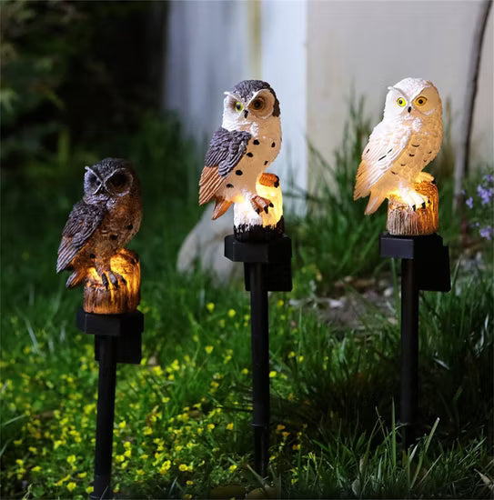 Halloween Pre Sale--Free shipping🔥Waterproof Solar Owl Light – LED Pathway Light for Lawn, Garden & Outdoor Decor